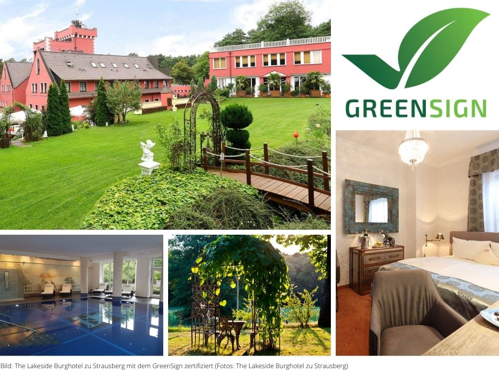 Hotel The Lakeside Burghotel zu Strausberg ist mit GreenSign zertifiziert