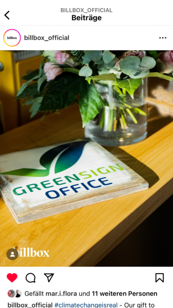 Billbox GreenSign Office Profil