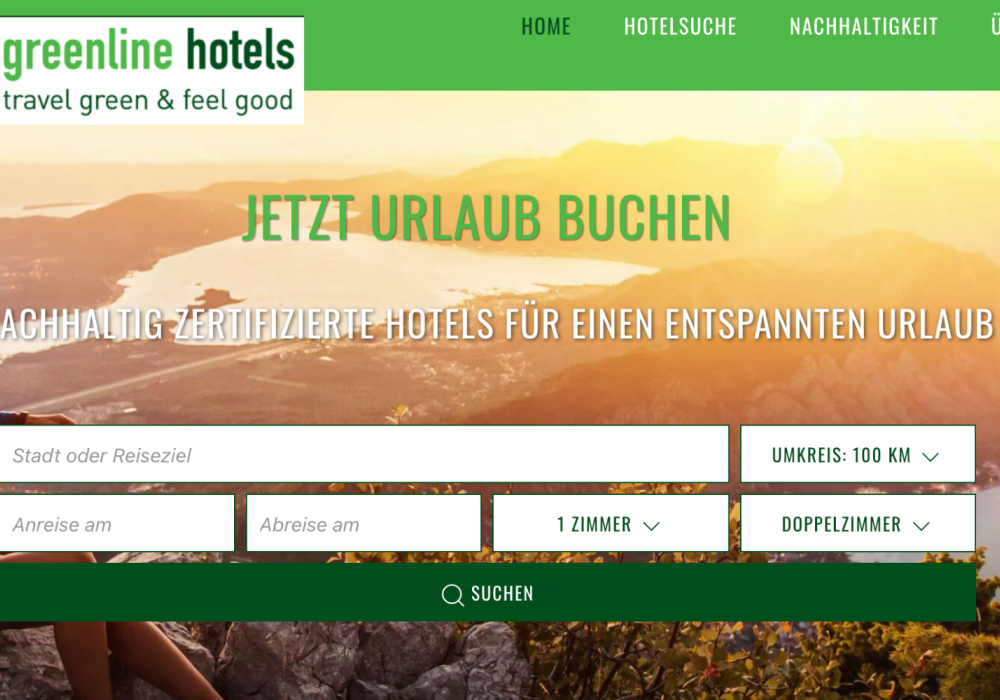 Websitenausschnitt GreenLine Hotels