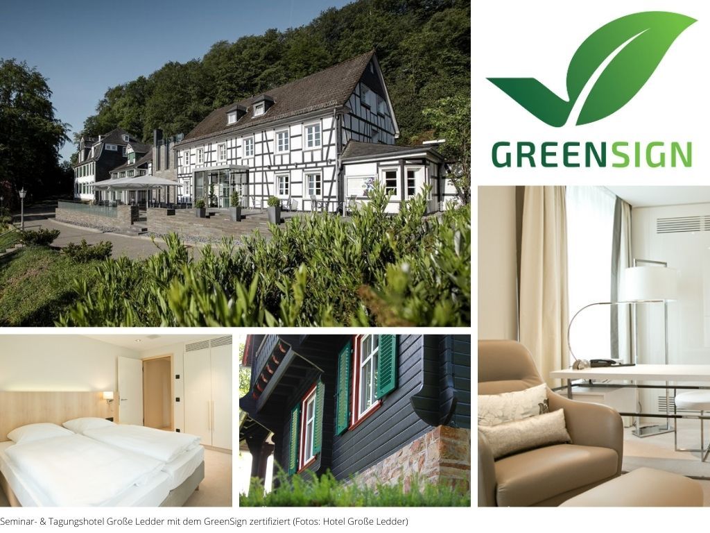 GreenSign Nachhaltigkeits-Zertifikat für das Seminar- & Tagungshotel Große Ledder