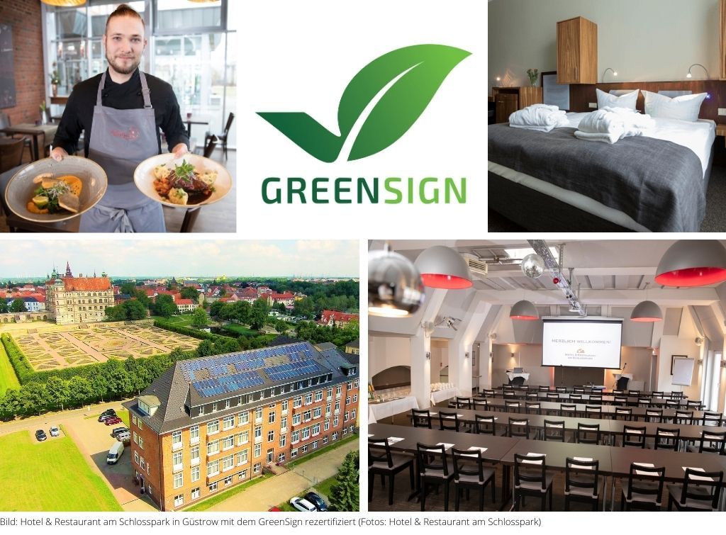 Hotel & Restaurant am Schlosspark in Güstrow erfolgreich mit GreenSign rezertifiziert
