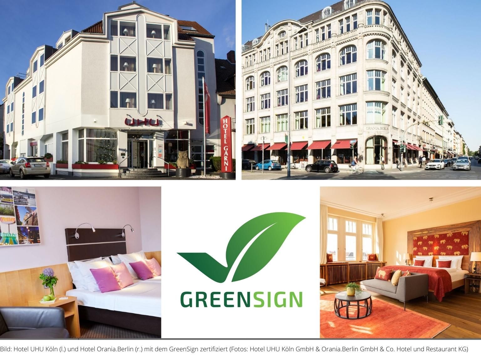 Fotocollage Zertifizierung GreenSign Hotel