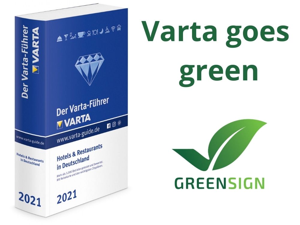 Der Varta-Führer goes green! – Ab sofort kennzeichnet Varta nachhaltige Hotels in Zusammenarbeit mit GreenSign