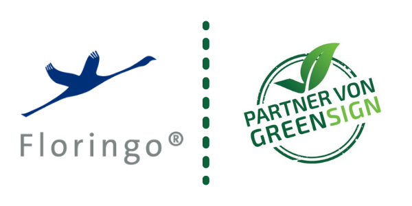 Floringo und Partner von GreenSign Logos nebeneinander