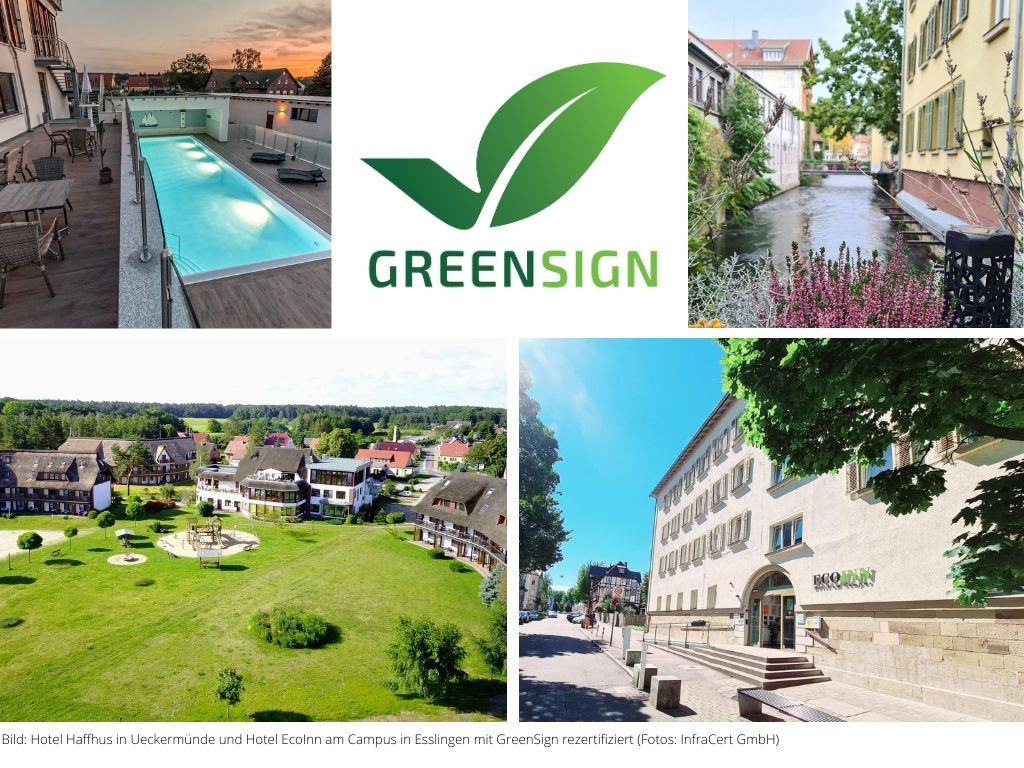 Haffhus – Hotel & Spa und EcoInn Hotel am Campus bleiben GreenSign Nachhaltigkeitssieger