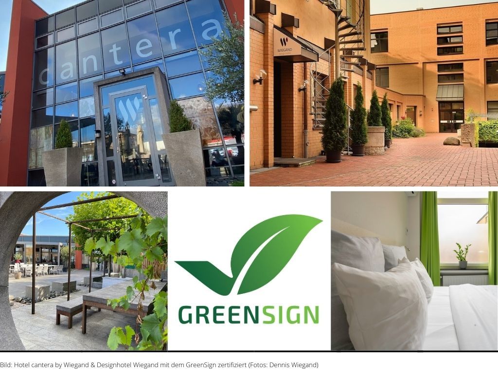 GreenSign Zertifizierung für das Hotel cantera und das Design Hotel Wiegand