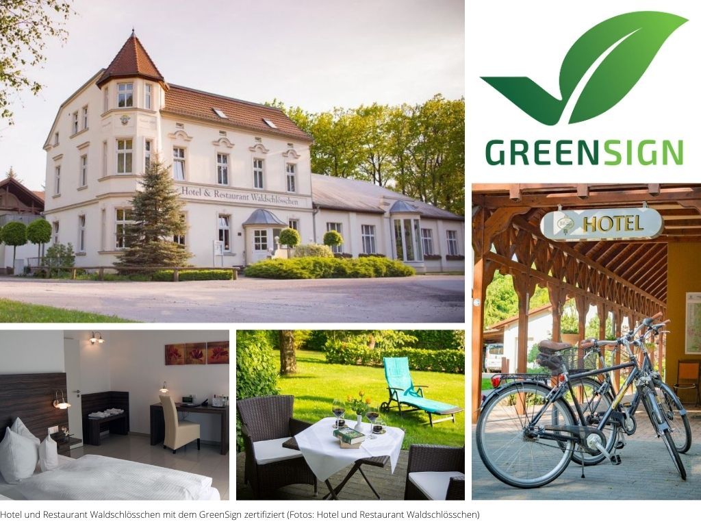 GreenSign Level 4 für das Hotel und Restaurant Waldschlösschen in Kyritz im Brandenburger Havelland