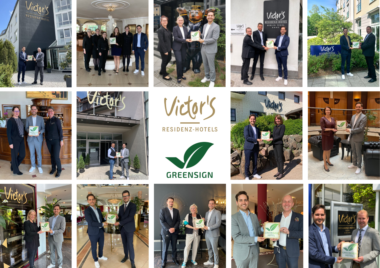 Victors Hotels mit GreenSign Schildern