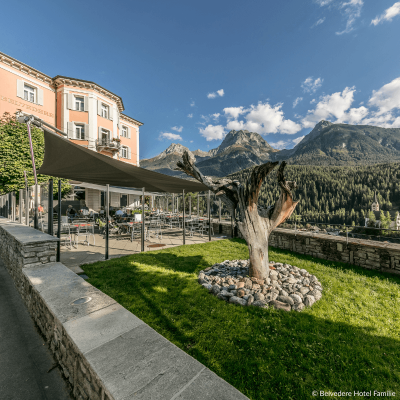 Bergkulisse Belvedere Schweiz