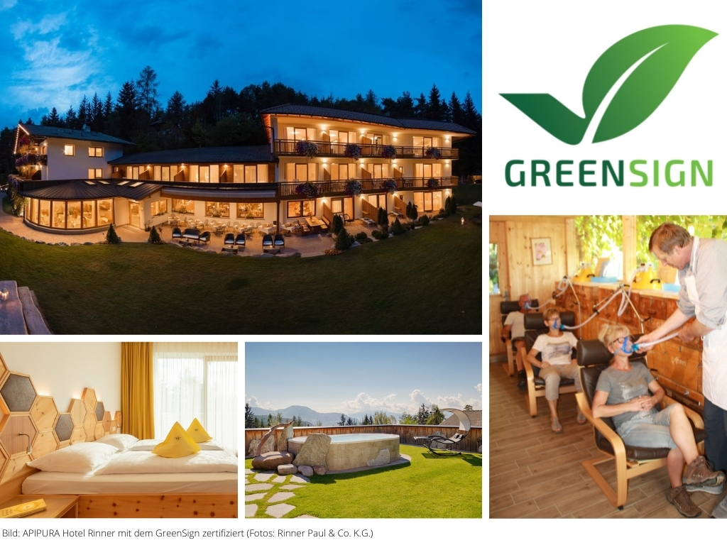APIPURA Hotel Rinner GreenSign Zertifizierung