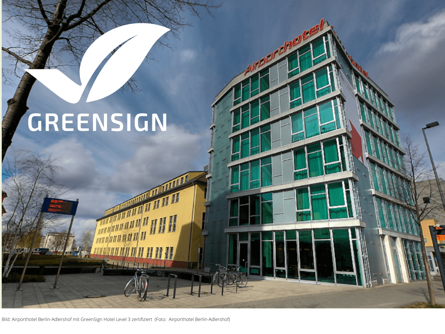GreenSign Zertifizierung vom Airporthotel Berlin Adlershof