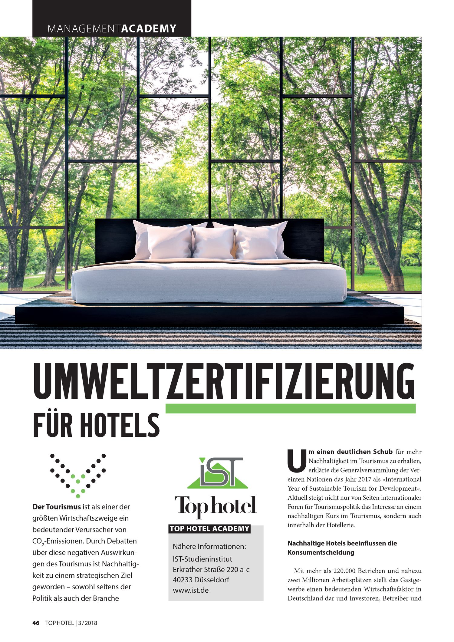 Umweltzertifizierung fuer hotels