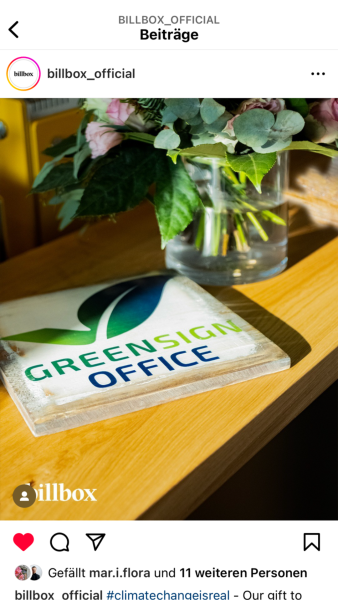Billbox GreenSign Office Profil