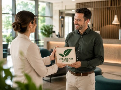 GreenSign Zertifizierungsprozess Schild